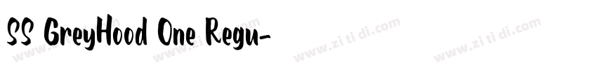 SS GreyHood One Regu字体转换